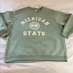 Green Michigan State Men's Sweater